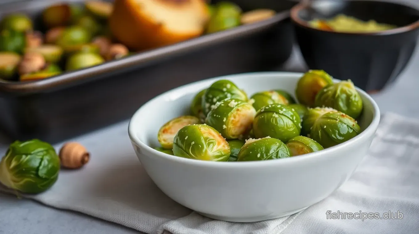 Roasted Brussels Sprouts with Garlic Parmesan