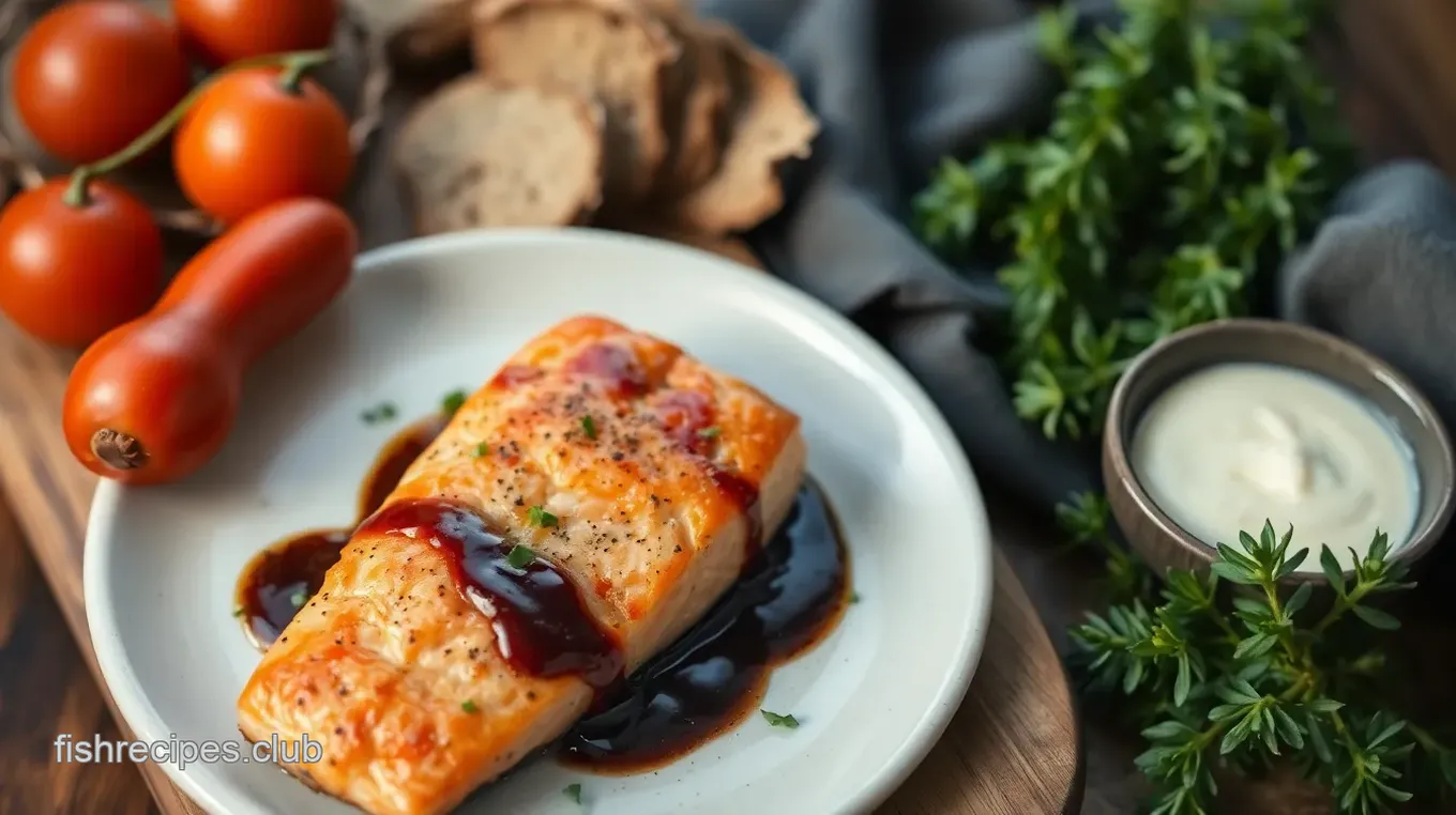 Baked Salmon with Balsamic Glaze