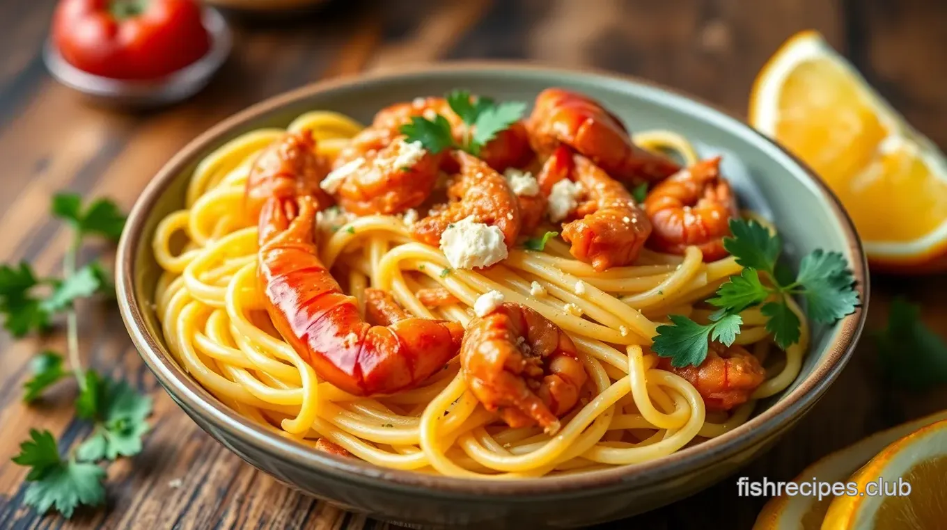 Spicy Cajun Crawfish Pasta