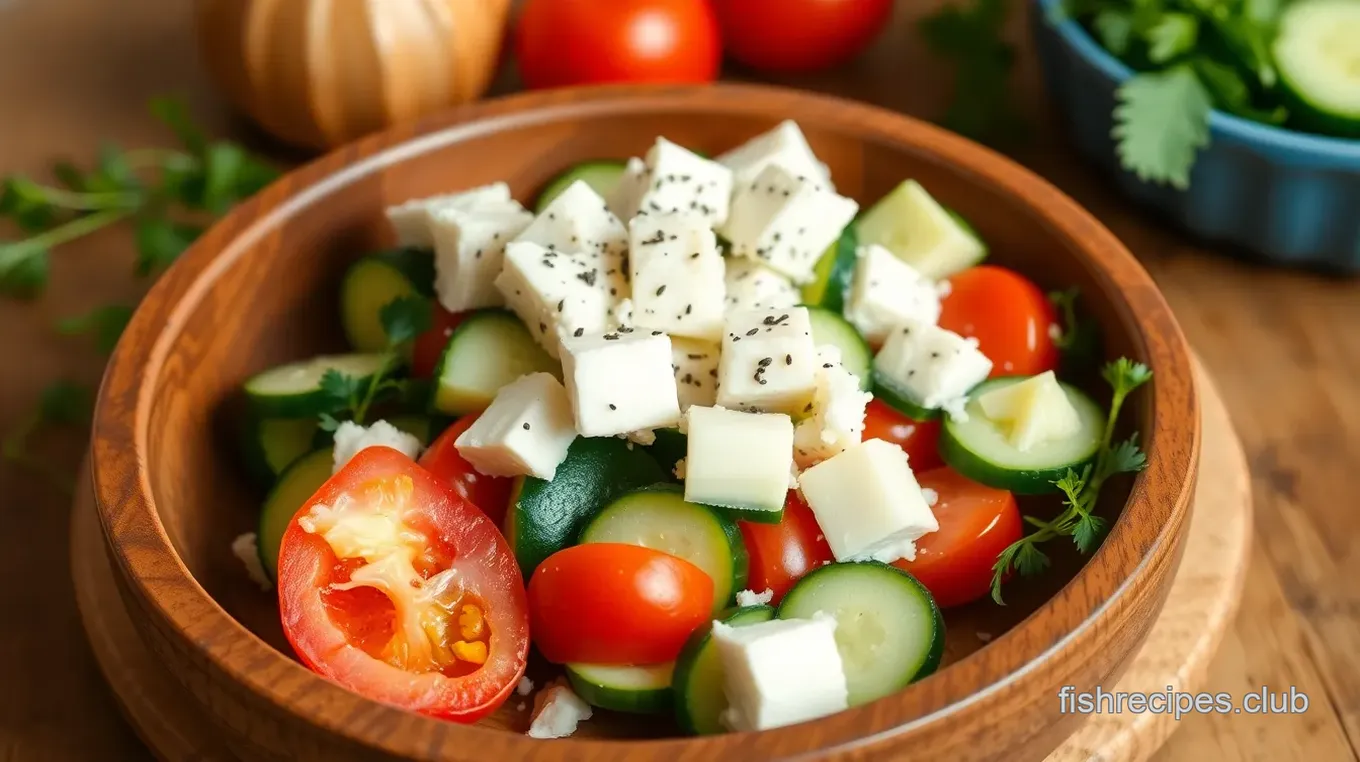 Cucumber & Feta Salad with Herb Vinaigrette