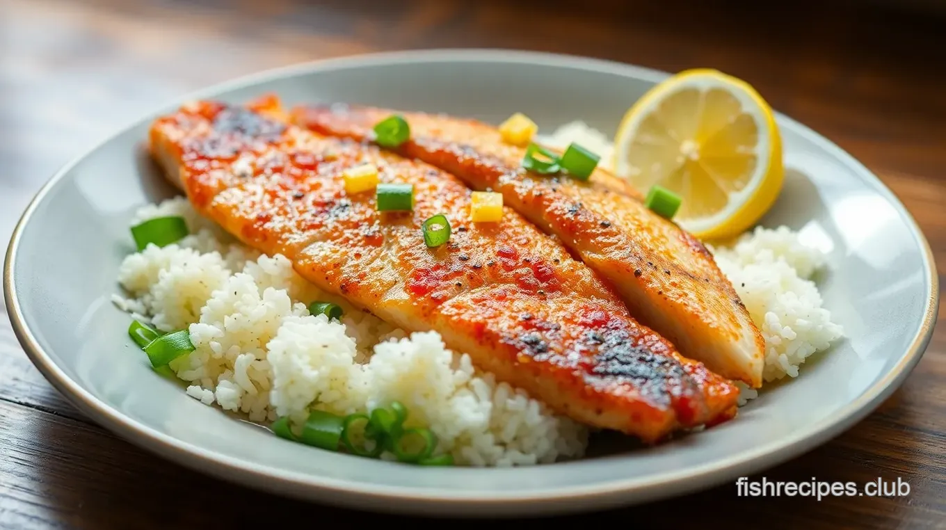 Fried Snakehead Fish with Garlic & Ginger