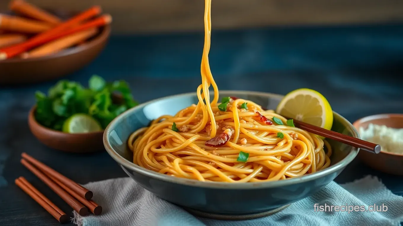 Garlic Parmesan Noodles with Asian Twist