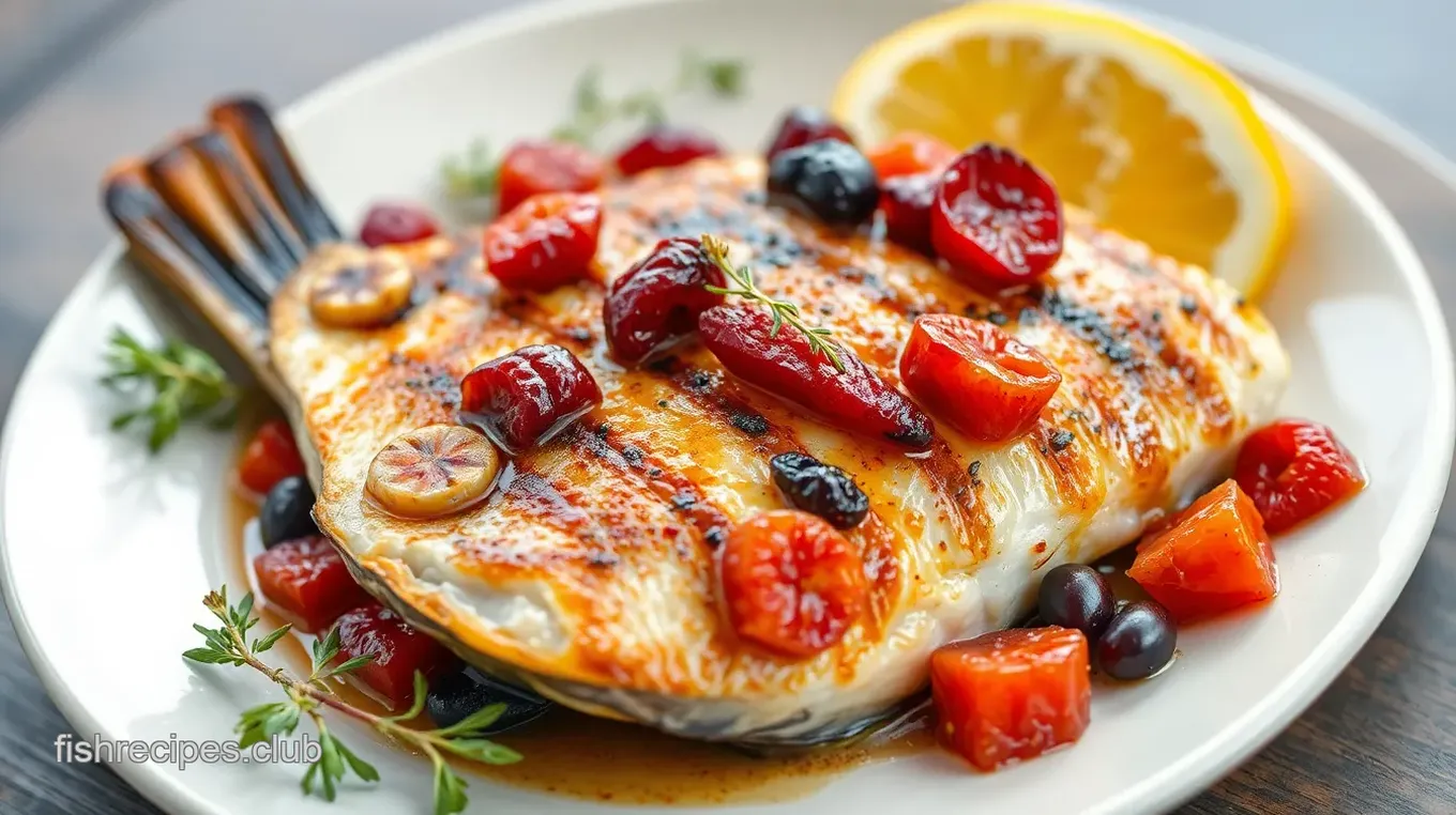 Moroccan-Spiced Fish with Dried Fruit Chutney