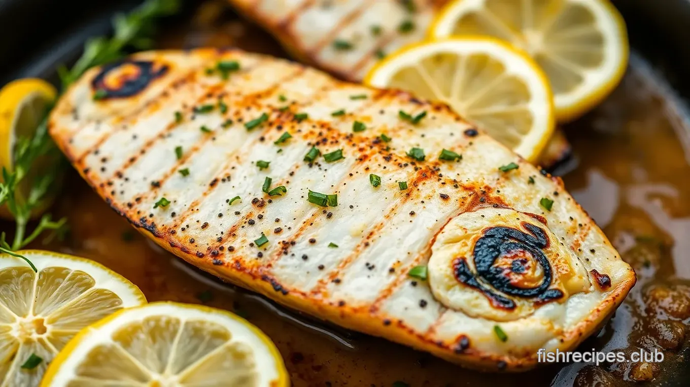 Grilled Drum Fish with Zesty Marinade