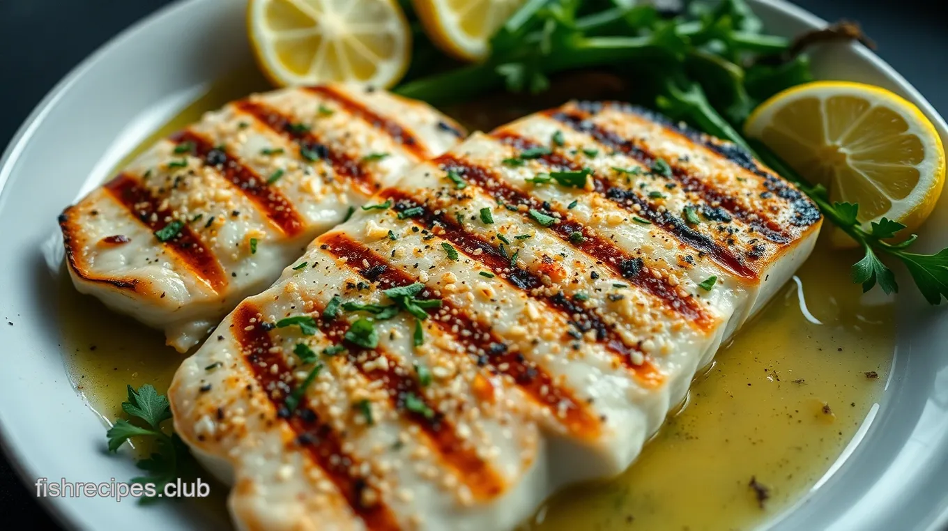 Grilled Swordfish Steaks with Lemon Herb Marinade