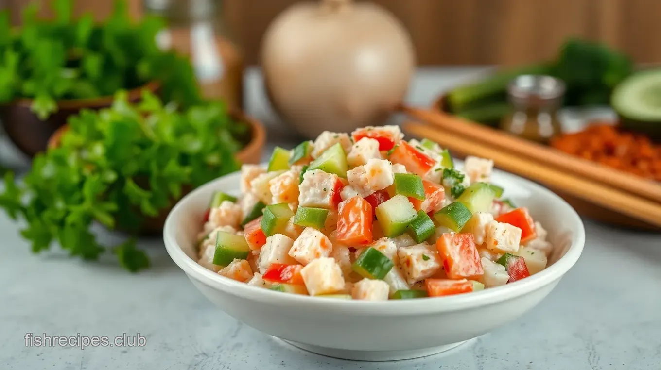 Mix Spicy Crab Cucumber Salad in 10 Minutes