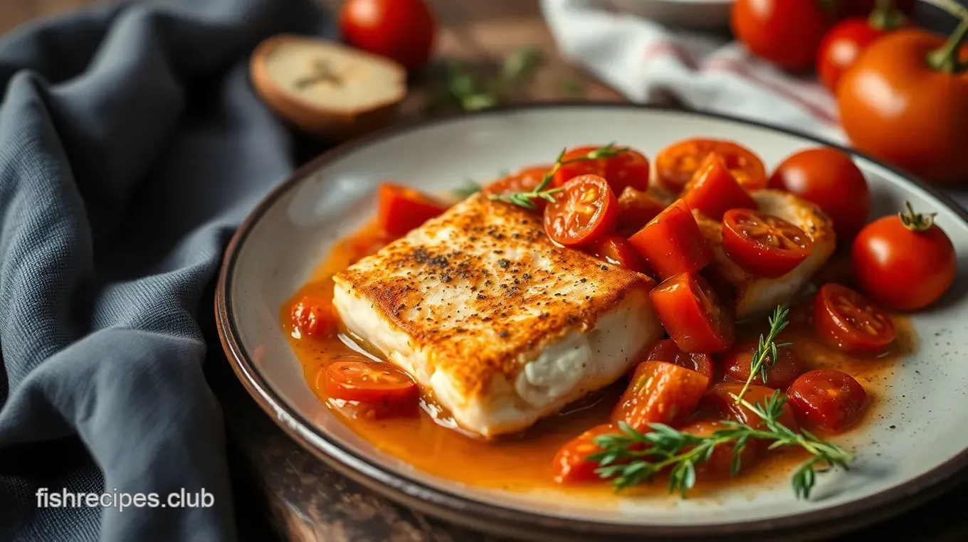 Pan-Seared Cod with Tomato Basil Bliss