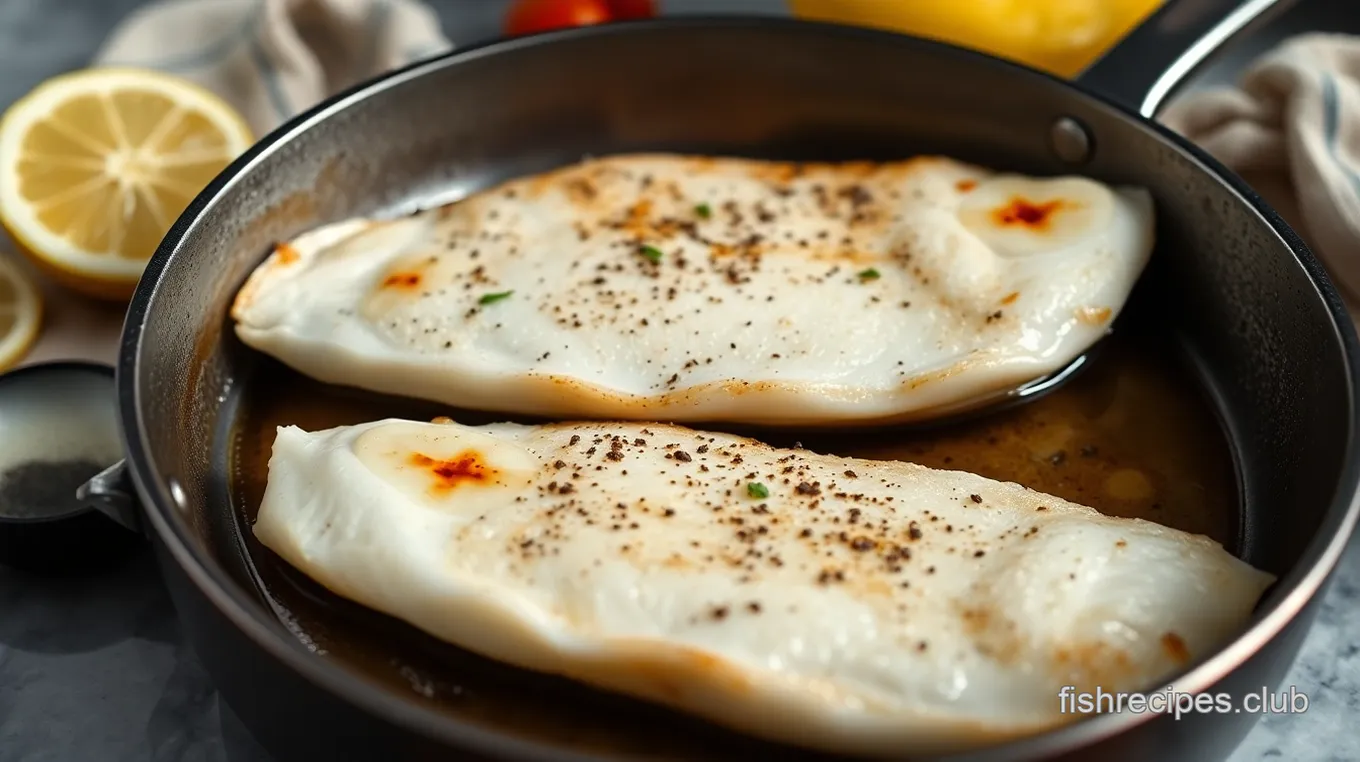 Pan-Seared Fluke with Lemon Herb Butter Sauce