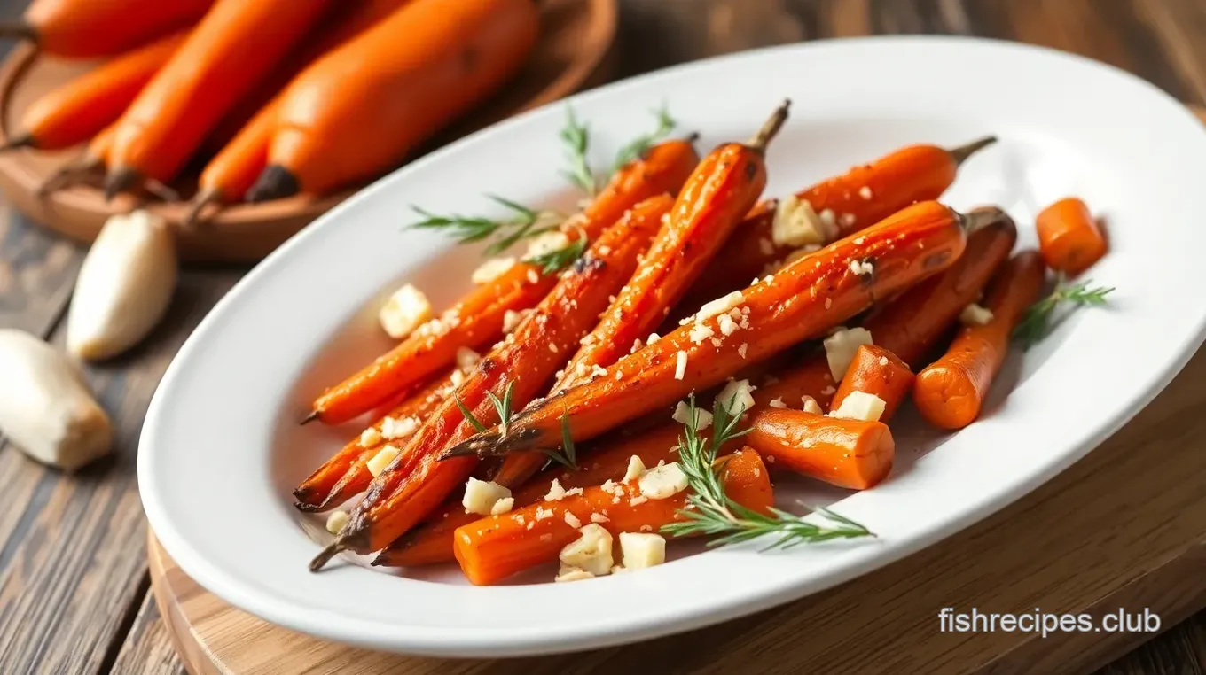 Parmesan Garlic Roasted Carrots Delight