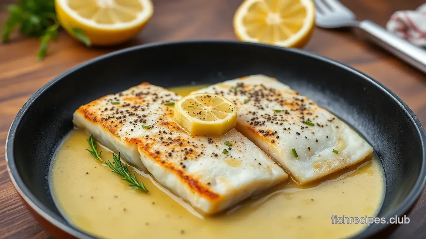 Pan-Seared Fish with Lemon-Dill Butter Sauce