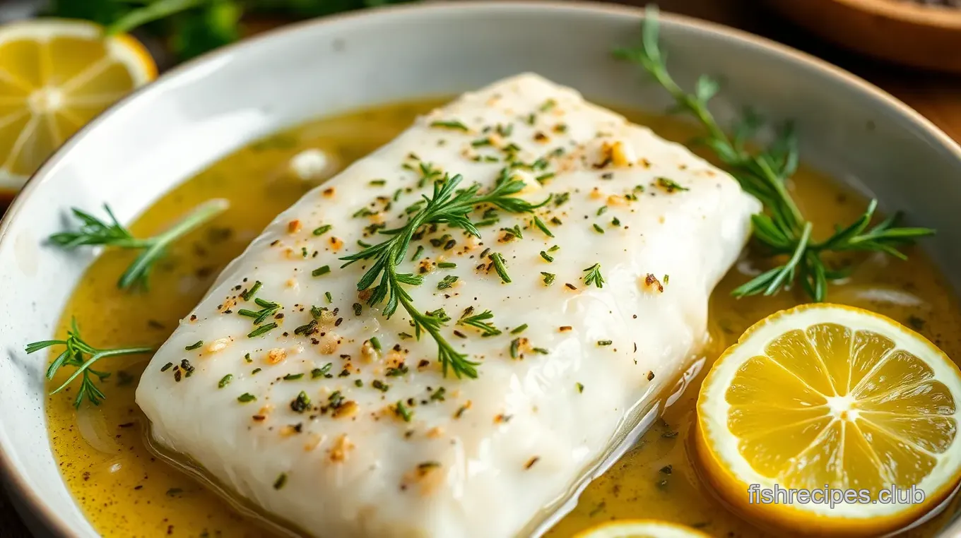 Steamed Cod Fish with Fresh Herbs