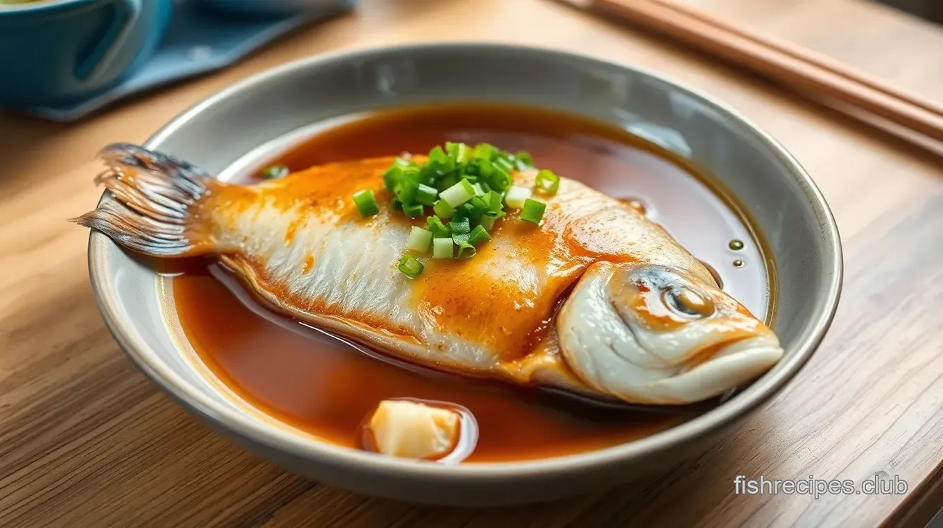 Steamed Fish with Ginger and Soy Sauce