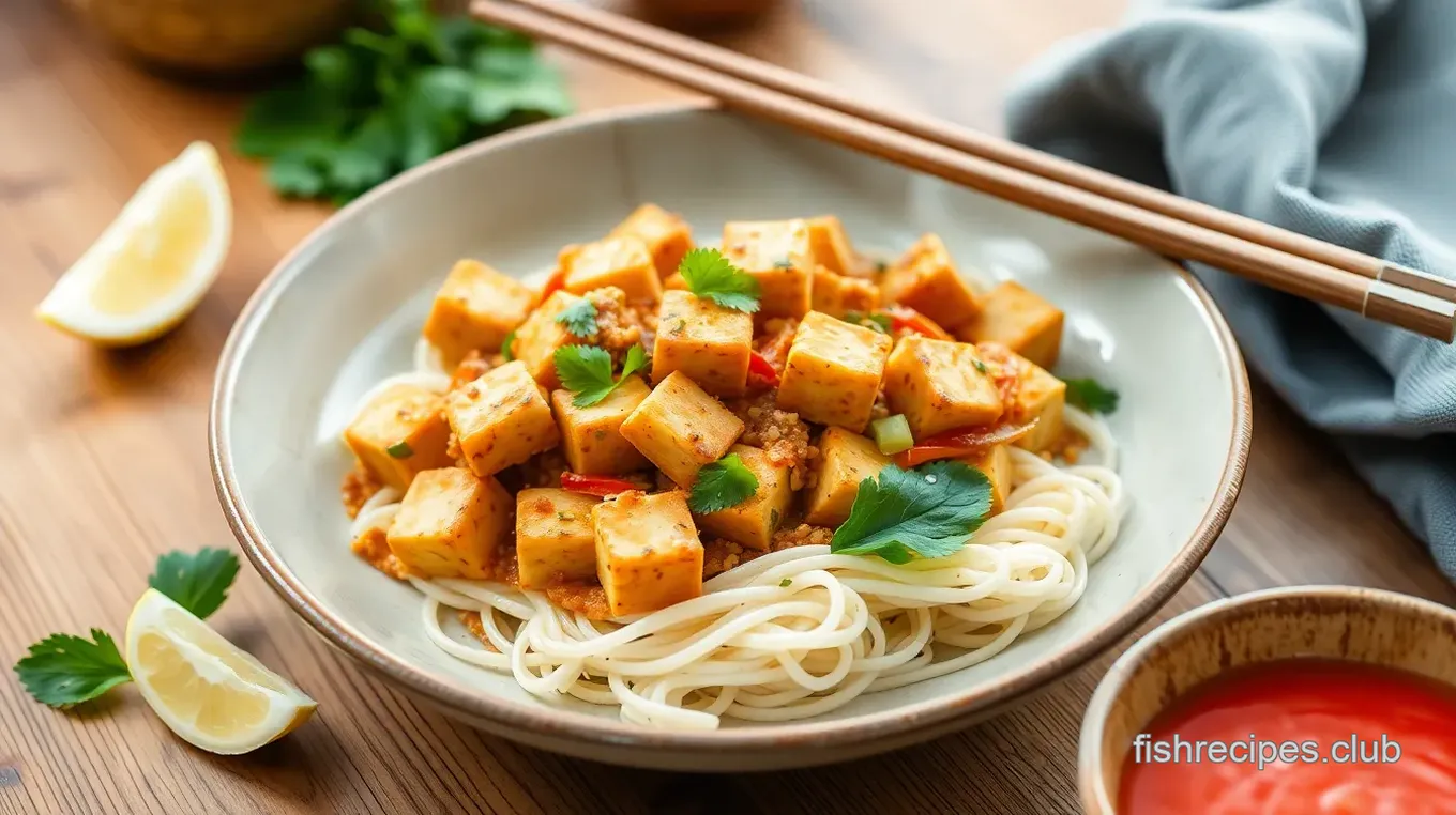 Stir-Fried Pad Thai with Tofu Delight