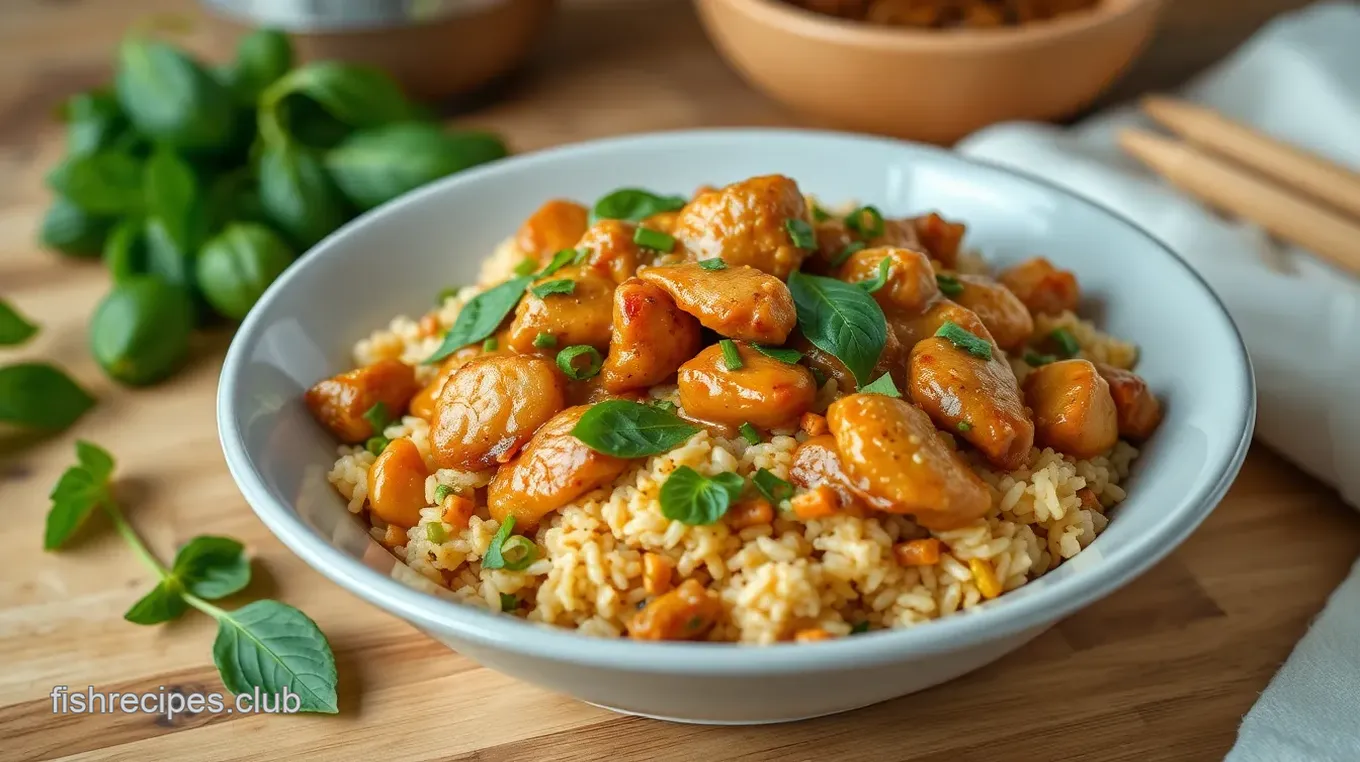 Fried Rice with Thai Basil Chicken