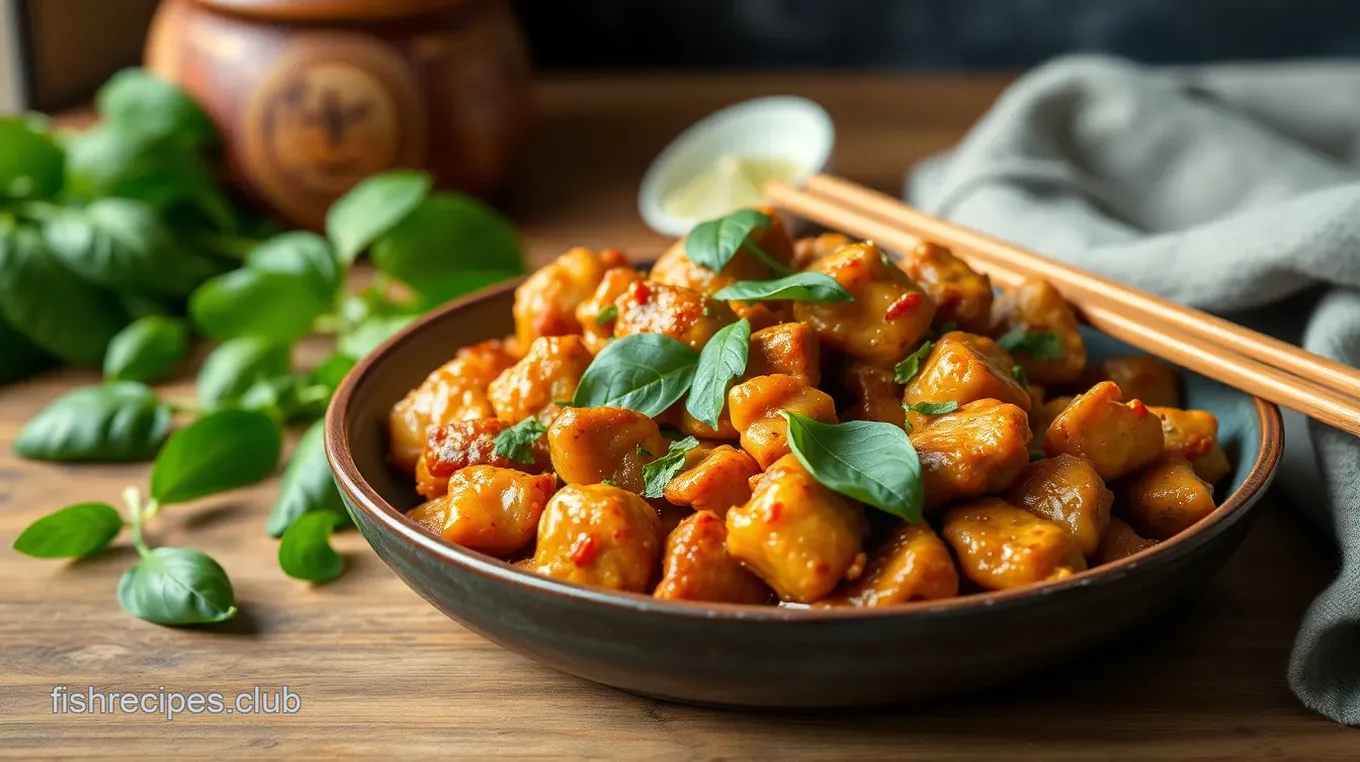 Stir-Fry Ground Chicken with Thai Basil