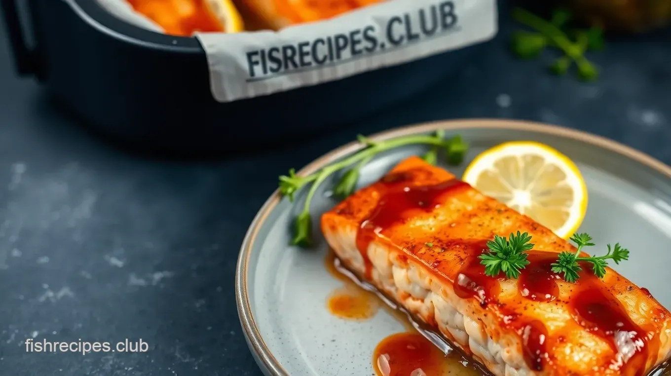 Easy Air Fryer Salmon with Sweet Savory Glaze