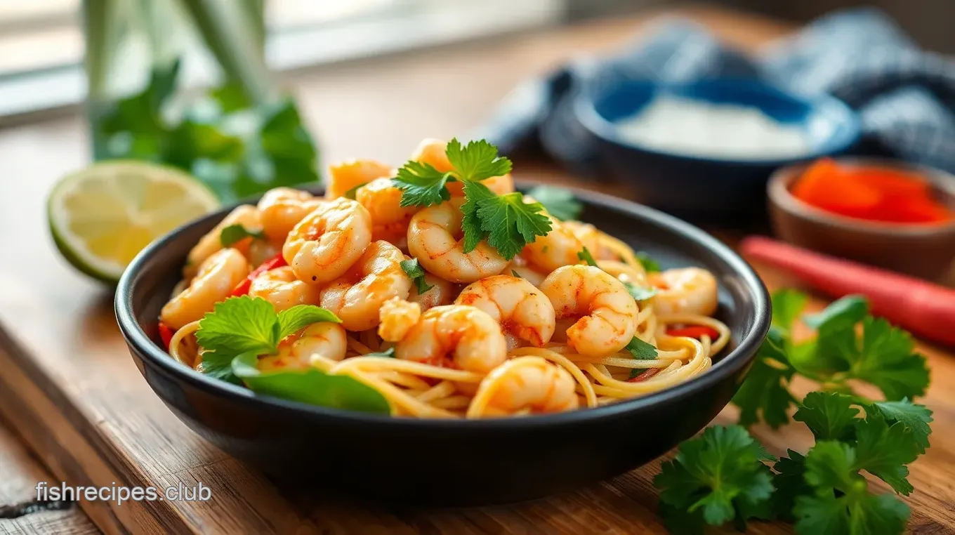 Zesty Cooked Shrimp Pad Thai Salad