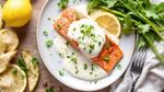 Baked Salmon with Creamy Lemon Sauce