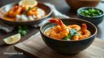 Cooked Shrimp in Thai Coconut Curry Delight