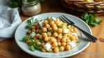 Quick Chickpea Salad with Feta & Parsley