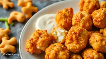 Bake Chicken Bites with Fun Goldfish Crunch