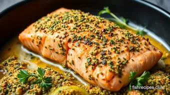 Baked Salmon with Herb Crust - Easy & Delicious