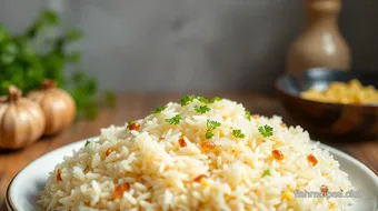 Cook Garlic Rice with Butter & Garlic Flavor