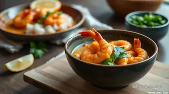 Cooked Shrimp in Thai Coconut Curry Delight