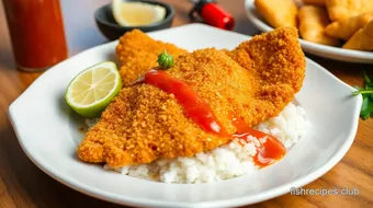 Fried Buffalo Fish with Spicy Sauce