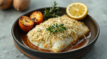 Baked Flounder with Garlic Parmesan Topping