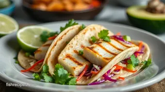 Grilled Halibut Tacos with Fresh Slaw