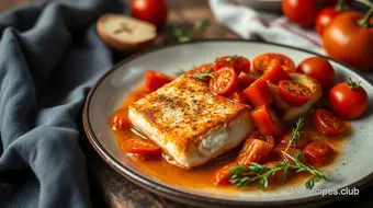 Pan-Seared Cod with Fresh Tomato Bliss