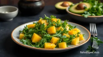 Quick Arugula Salad with Mango and Avocado