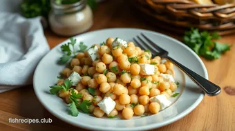 Quick Chickpea Salad with Feta & Parsley