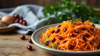 Quick Shredded Carrot Salad with Cranberries