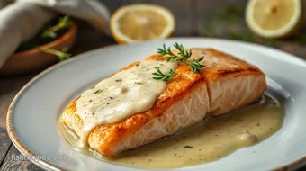 Seared Salmon in Creamy Garlic Butter Sauce