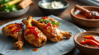 Grilled Chicken Drumsticks with Spicy Glaze