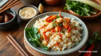 Stir-Fry Crab Rice with Fresh Ingredients