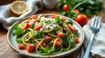 Salad + Zoodles + Zesty Low-Carb Delight