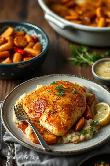 Cajun Baked Catfish Delight presentation