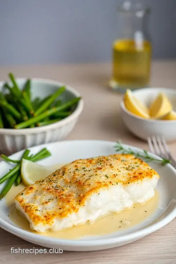 Oven-Baked Parmesan Crusted Cod presentation