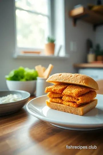 Halal Fish Finger Sandwich steps