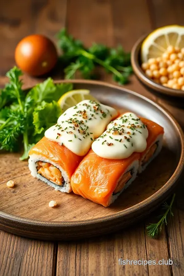 Bake Salmon Sushi with Creamy Toppings ingredients