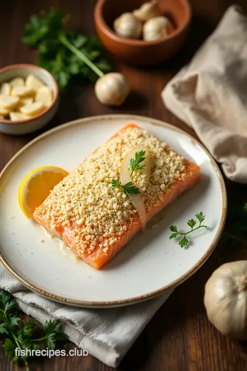 Panko Crusted Salmon with Garlic Herb Topping ingredients