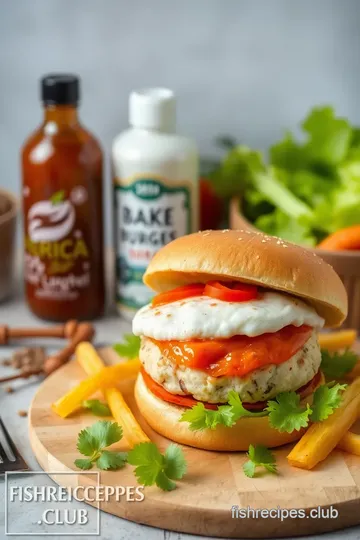 Blackened Fish Burger with Sriracha Mayo ingredients