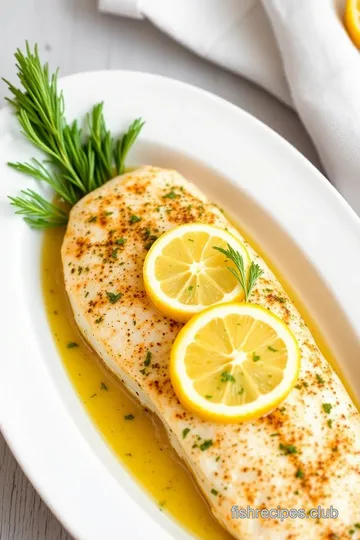 Lemon Herb Baked White Fish presentation