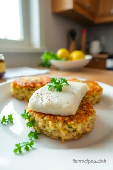 Baked Fish with Crispy Rice Cakes steps