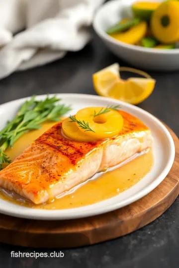 Bake Salmon with Pineapple Sweetness presentation