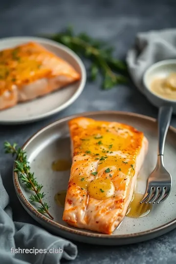 Baked Honey Salmon with Garlic and Lime presentation