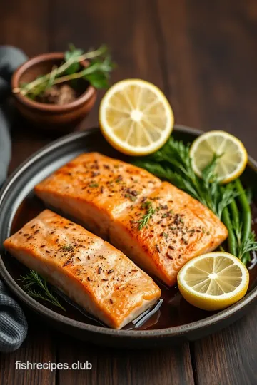 Baked Salmon with Zesty Lemon & Dill presentation